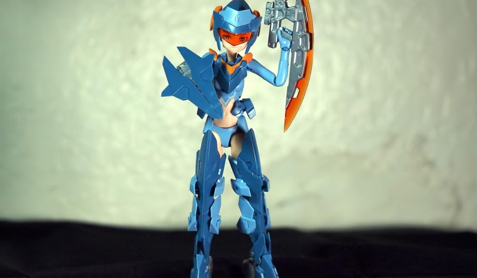 young, lady, girl, female, japanese, anime, cartoon, television, series, megami, device, plastic, model, toy, figurine, arm, guns, armor, protection, speed, road, runner, skates, pvc, kotobukiya, green road, green cartoon, green anime, green model, green lady, green gun, green animation