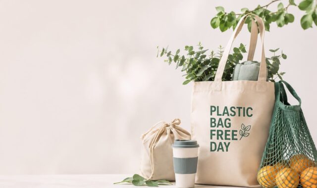 eco-friendly, shopping bag, plastic bag free day, sustainable, reuse, cloth bag, mesh bag, coffee cup, fruit, environmental awareness, natural material, waste, natural lifestyle, minimalism, plastic alternative, textile, green leaves, ban plastic, jute bag