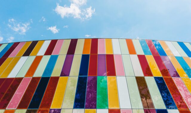 colors, colorful, tile, architecture, blue sky, cloud, building, exterior, curve, abstract, modern, abstract, abstract, abstract, abstract, abstract