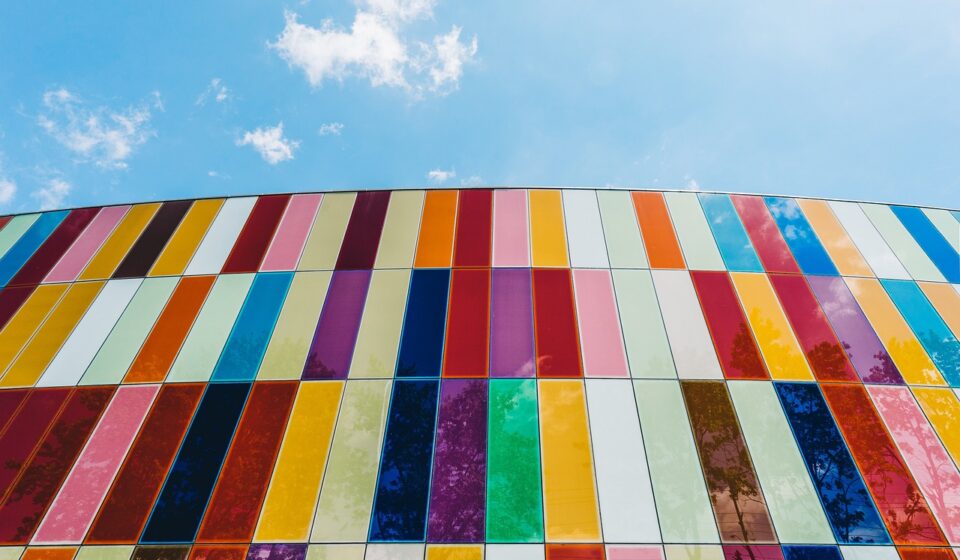 colors, colorful, tile, architecture, blue sky, cloud, building, exterior, curve, abstract, modern, abstract, abstract, abstract, abstract, abstract