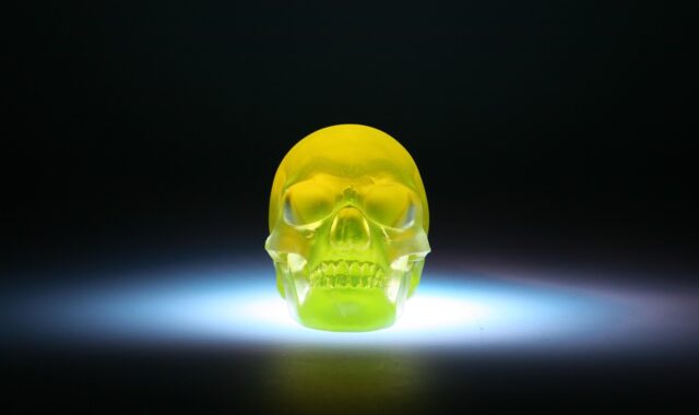 skull, plastic, glass